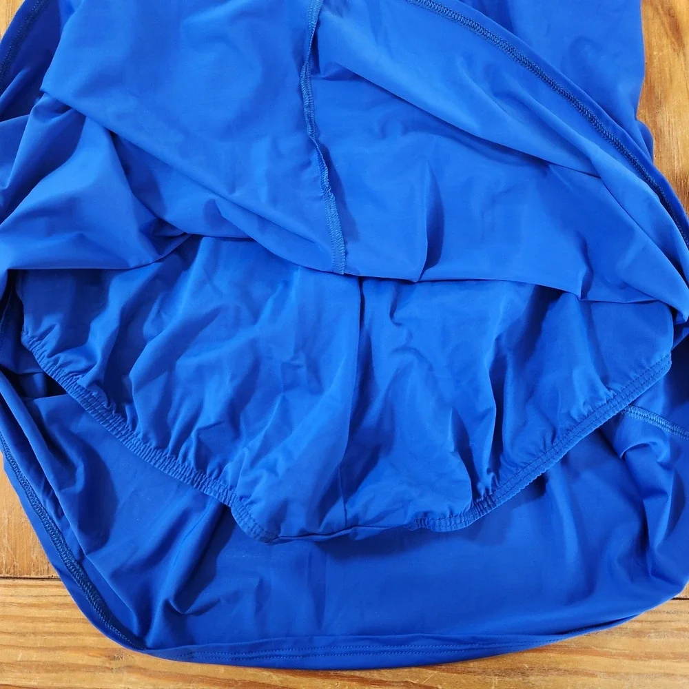 Lands' End Women's‎ Royal Blue One Piece Swimsuit Dress Sz 18W Beach Vacation